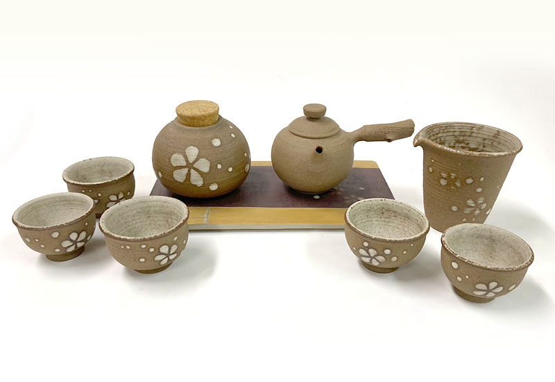 清窯 湯潤清 黑陶桐花茶具組